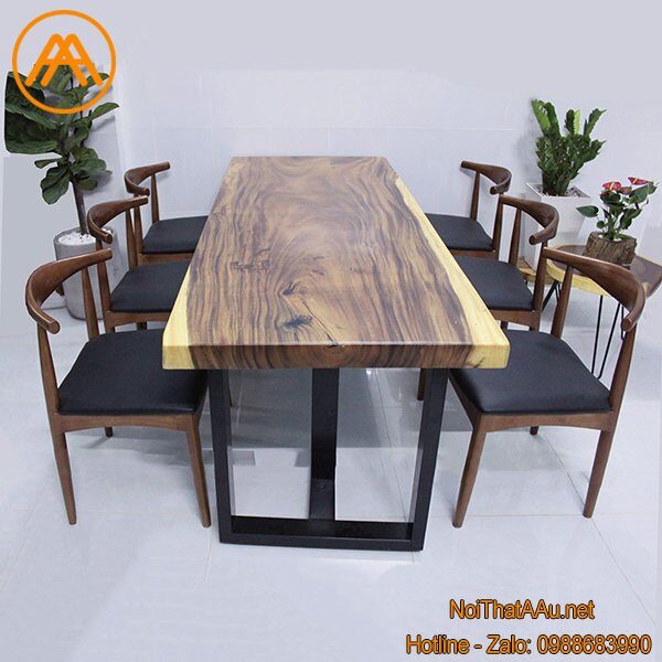bàn ghế phòng ăn gỗ tự nhiên
