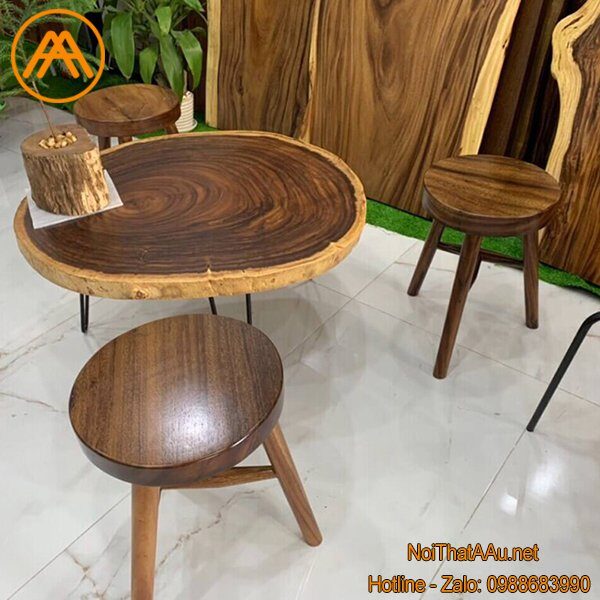bàn trà văn phòng gỗ tự nhiên
